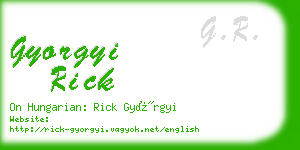 gyorgyi rick business card